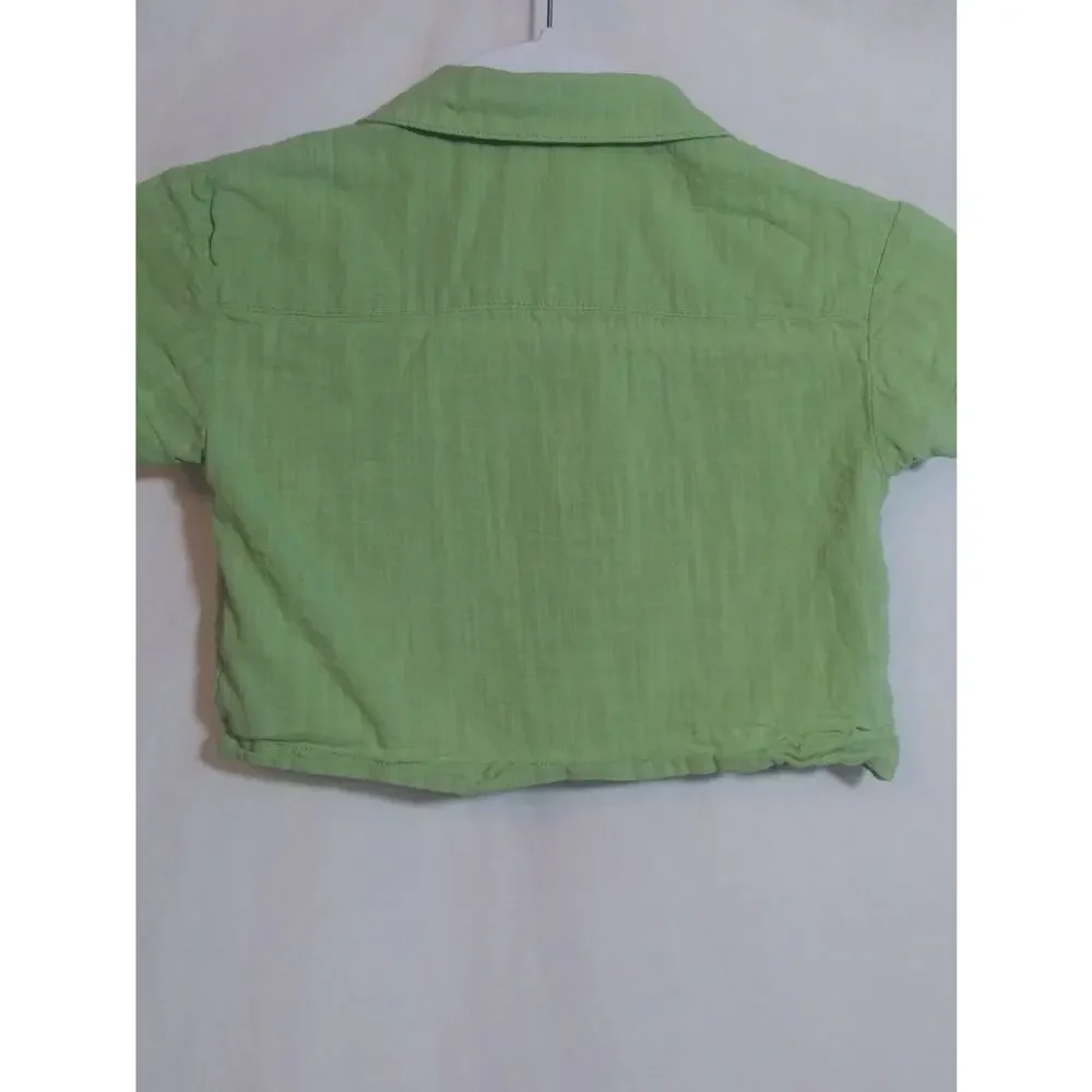 Kate Mack Light Green Two Piece Skort Cotton Set Lightweight Size 7